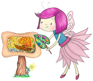 Fairy doing art